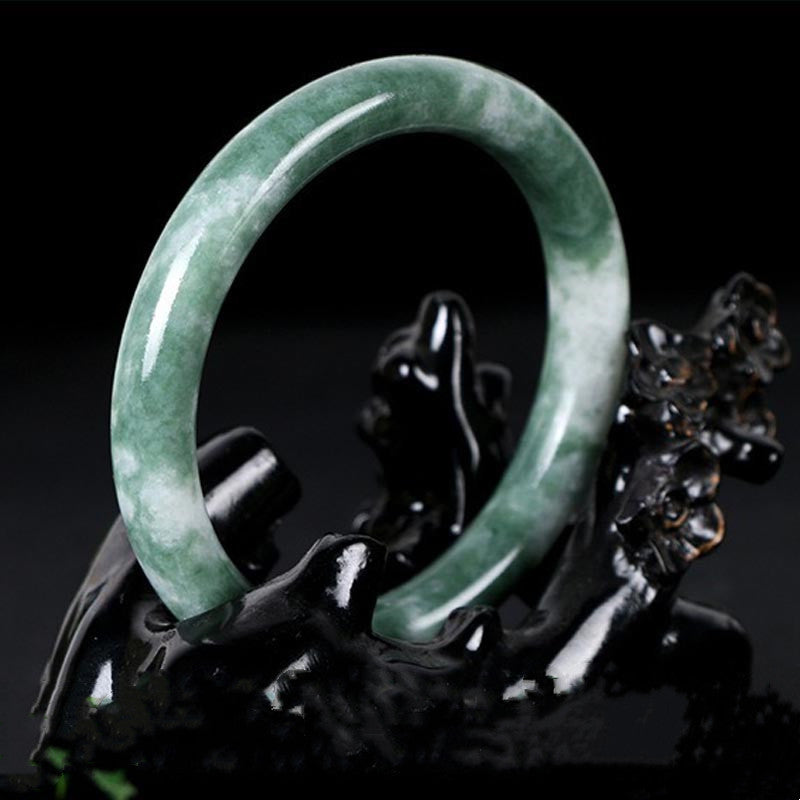 Natural Jade Luck Abundance Bangle Bracelet 58-60mm