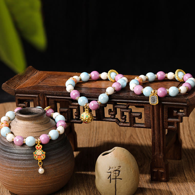 10mm Liuli Glass Spiritual Wealth Protection Bracelet