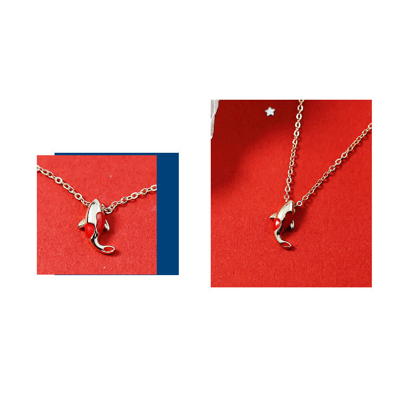 Copper Koi Fish Jewelry Set | Necklace Bracelet Earrings