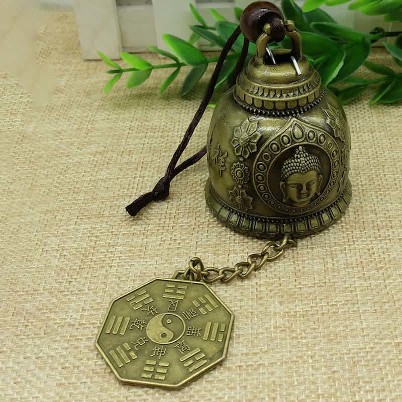 Feng Shui Zinc Alloy Hanging Chime Bell for Zen Decor