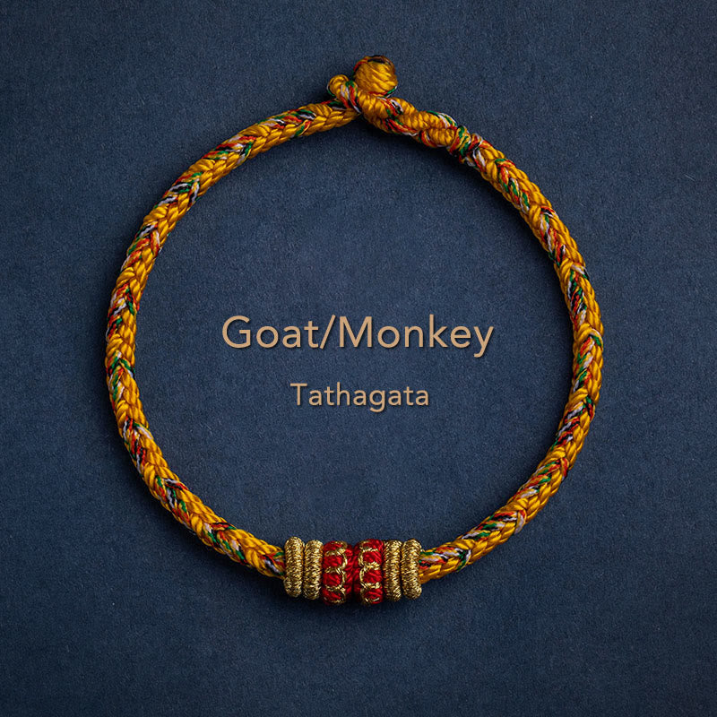 Handmade Chinese Zodiac Red String Bracelet for Luck & Strength