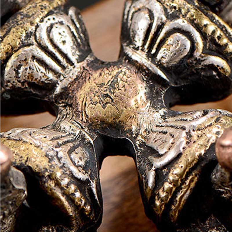 Handmade Copper & Iron Double Dorje Vajra for Meditation