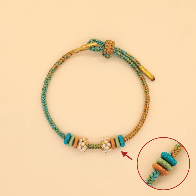 Peace Knot Eight Thread Red String Bracelet for Luck & Harmony