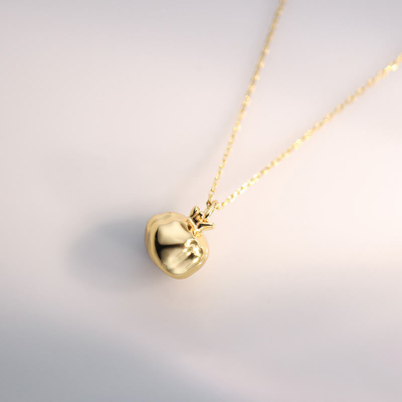 Garnet Necklace 18k Gold Plated Silver Passion Pendant