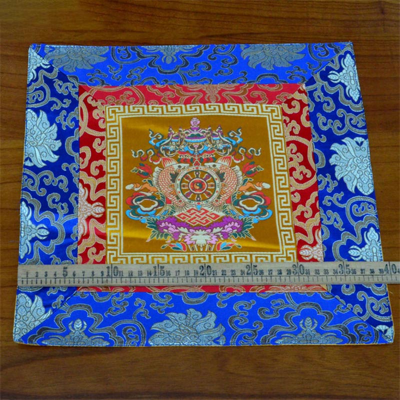 Meditation Prayer Altar Mat with Vajra and Auspicious Symbols