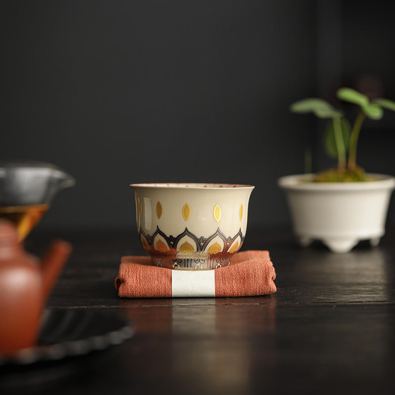 Ceramic Chinese Tea Cup 100ml Dunhuang Thousand Buddhas