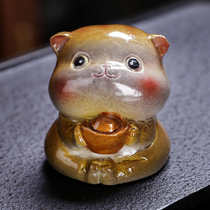 Color Changing Mini Cat Resin Tea Pet | Zen Decor Figurine