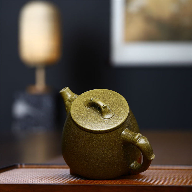 Semi-Handmade Yixing Yellow Green Purple Clay Teapot 240ml