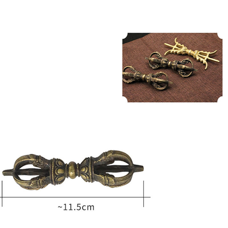 Nepal Handmade Copper Vajra Dorje Meditation Strength Decor