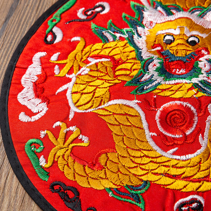 Dragon Embroidery Tea Mat | Spiritual Home Accents 19cm