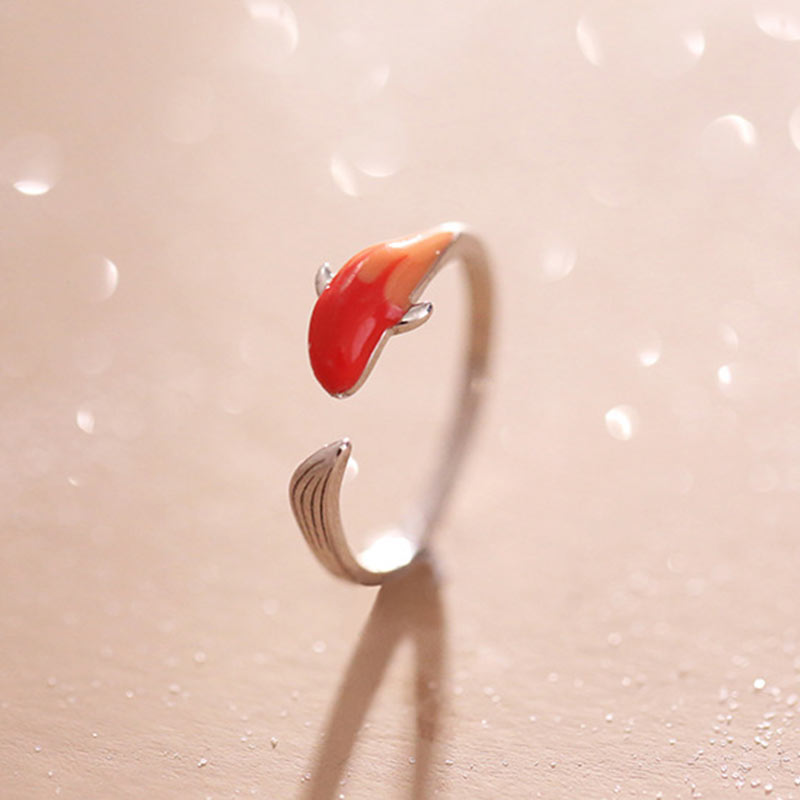 Adjustable Copper Koi Fish Ring | Balance & Luck Jewelry