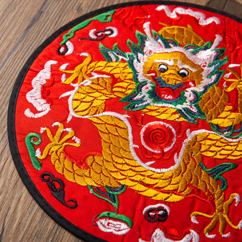 Dragon Embroidery Tea Mat | Spiritual Home Accents 19cm