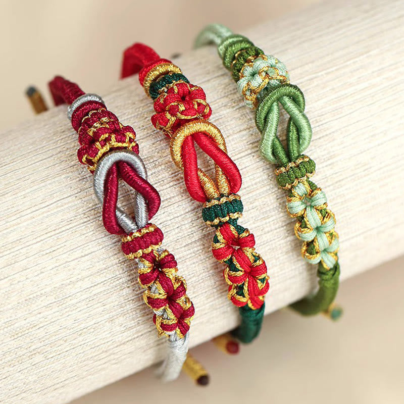 Handmade Red String Bracelet Eight Thread Peace Knot Protection