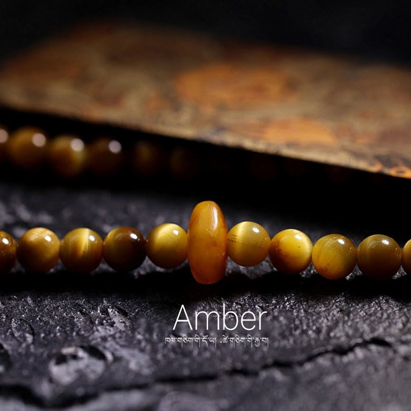 108 Bead Tiger Eye Protection Mala Bracelet 6mm or 8mm