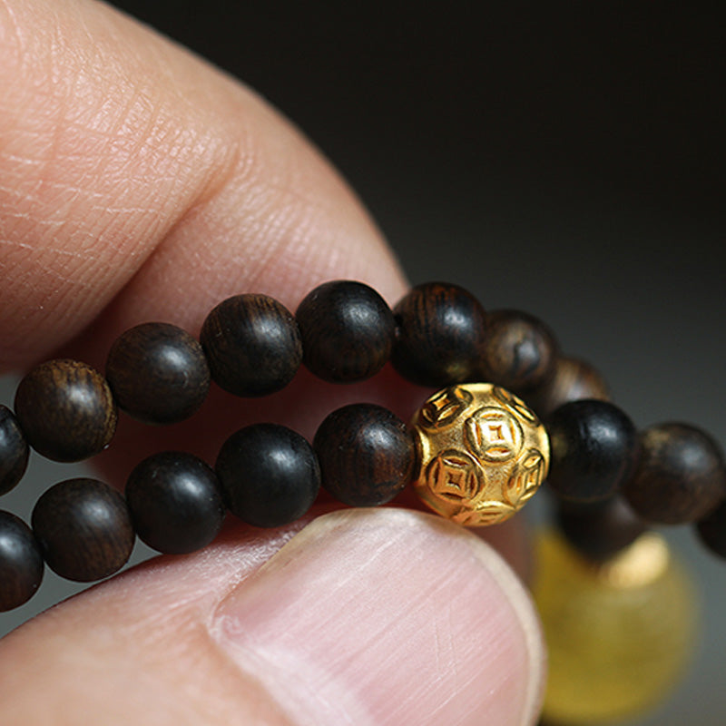 Balance Agarwood Wood Mala Bracelet | 5mm Meditation Beads