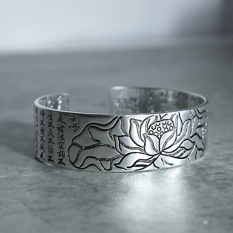 Tibetan White Copper Lotus Bracelet | Luck & Enlightenment