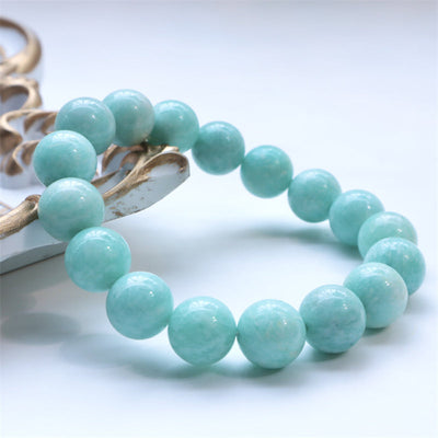Natural Amazonite Healing Bracelet 9mm for Confidence