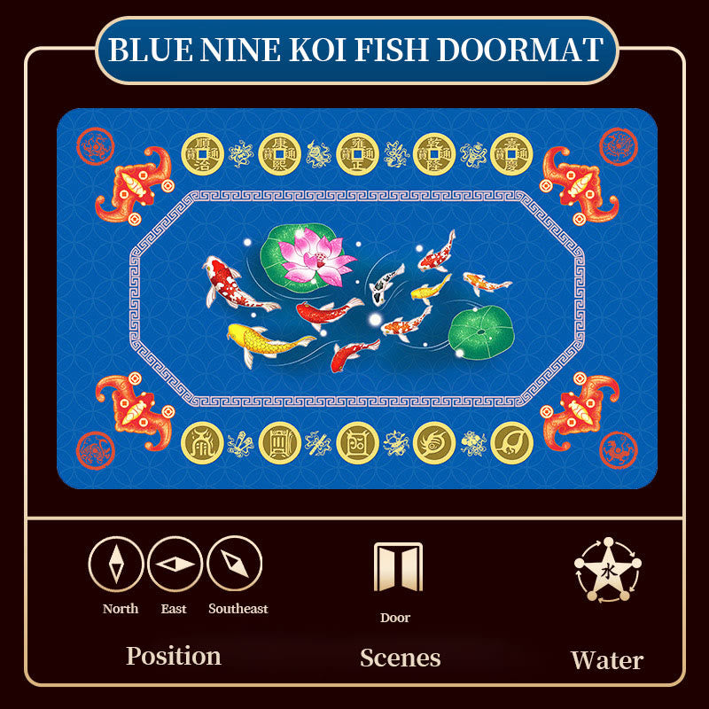Five Elements Feng Shui Doormat for Zen Decor 50x80cm