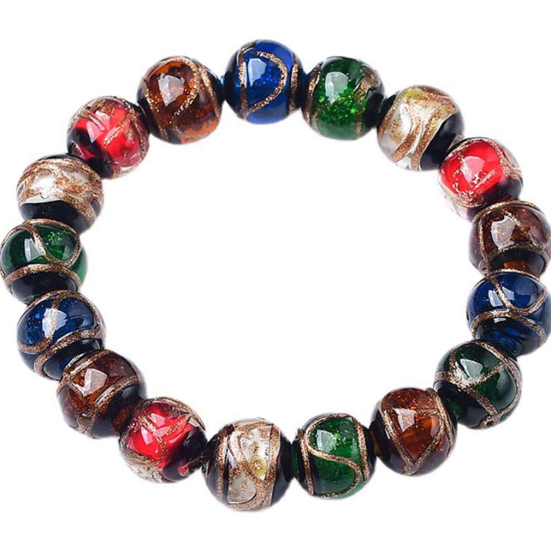 Liuli Glass Bead Spiritual Bracelet for Luck and Protection