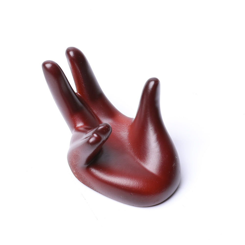 7cm Resin Hand Shape Crystal Display Stand for Healing