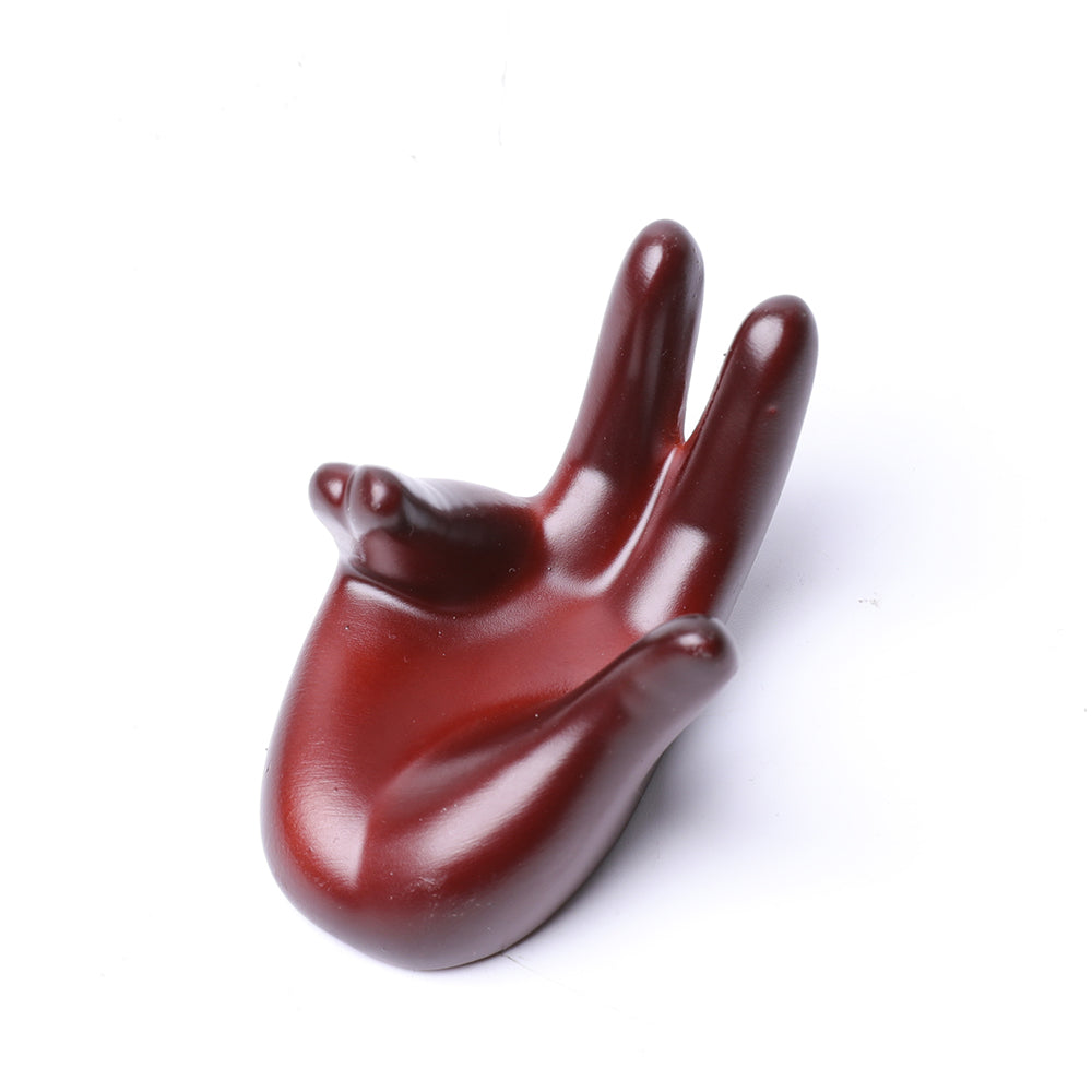 7cm Resin Hand Shape Crystal Display Stand for Healing