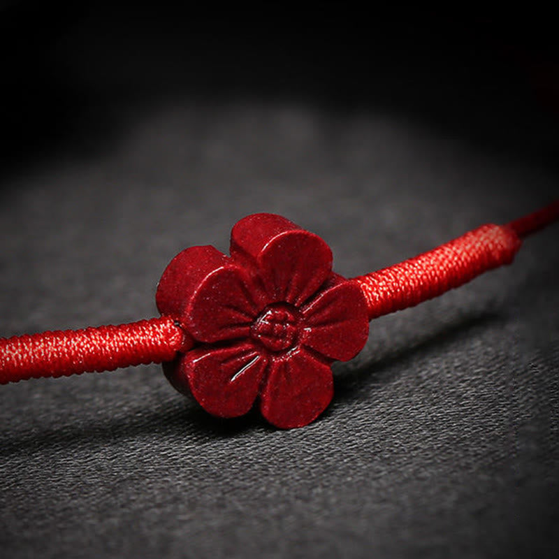 Cinnabar Bracelet with Pixiu for Luck & Protection
