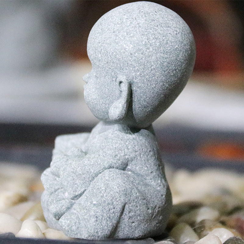 Handmade Sandstone Buddha Statue for Meditation and Serenity