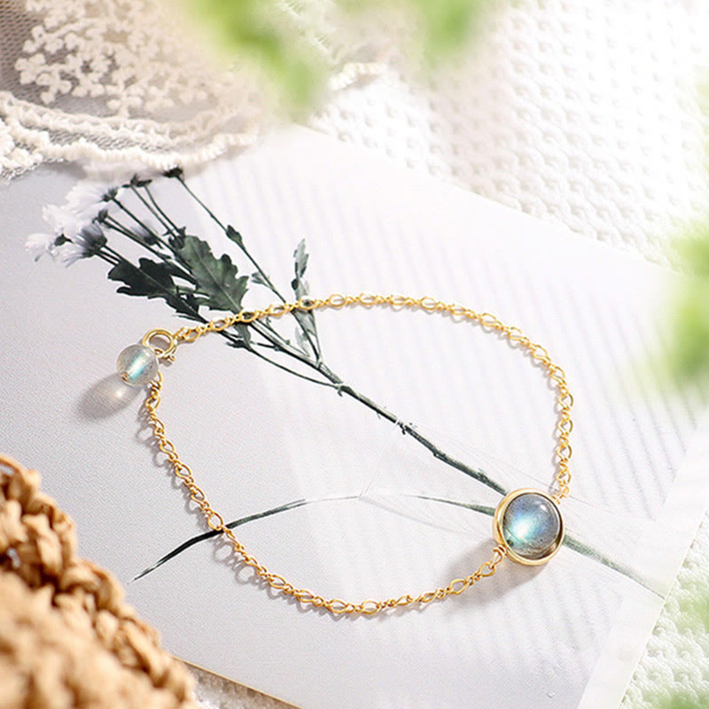 Moonstone Love Bracelet 14k Gold Plated Healing Jewelry