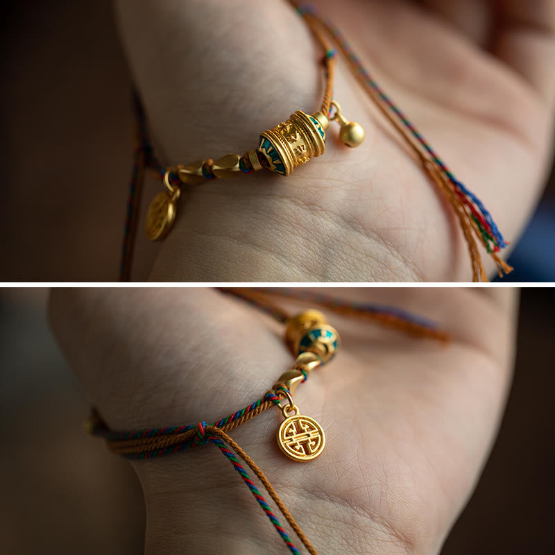 Om Mani Padme Hum Red String Bracelet for Protection & Strength