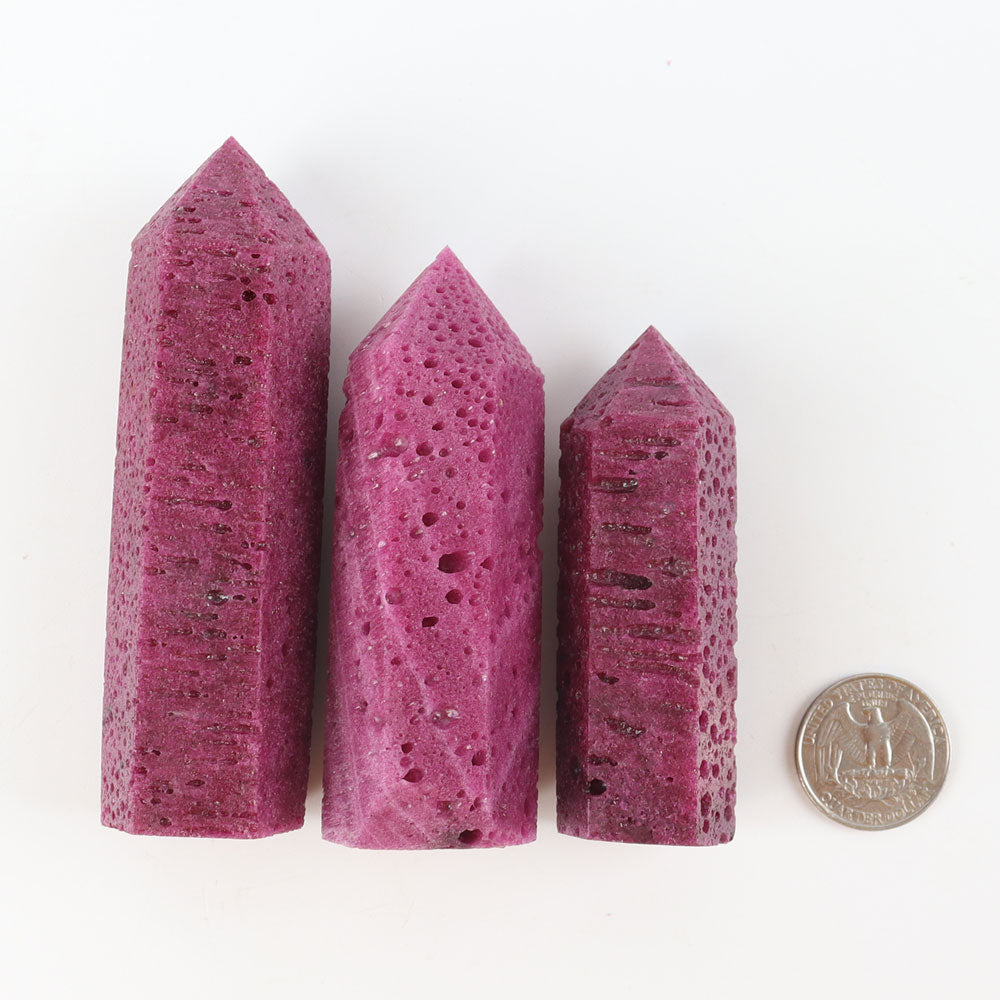 Ruby Crystal Honey Comb Tower Point | Healing Sounds