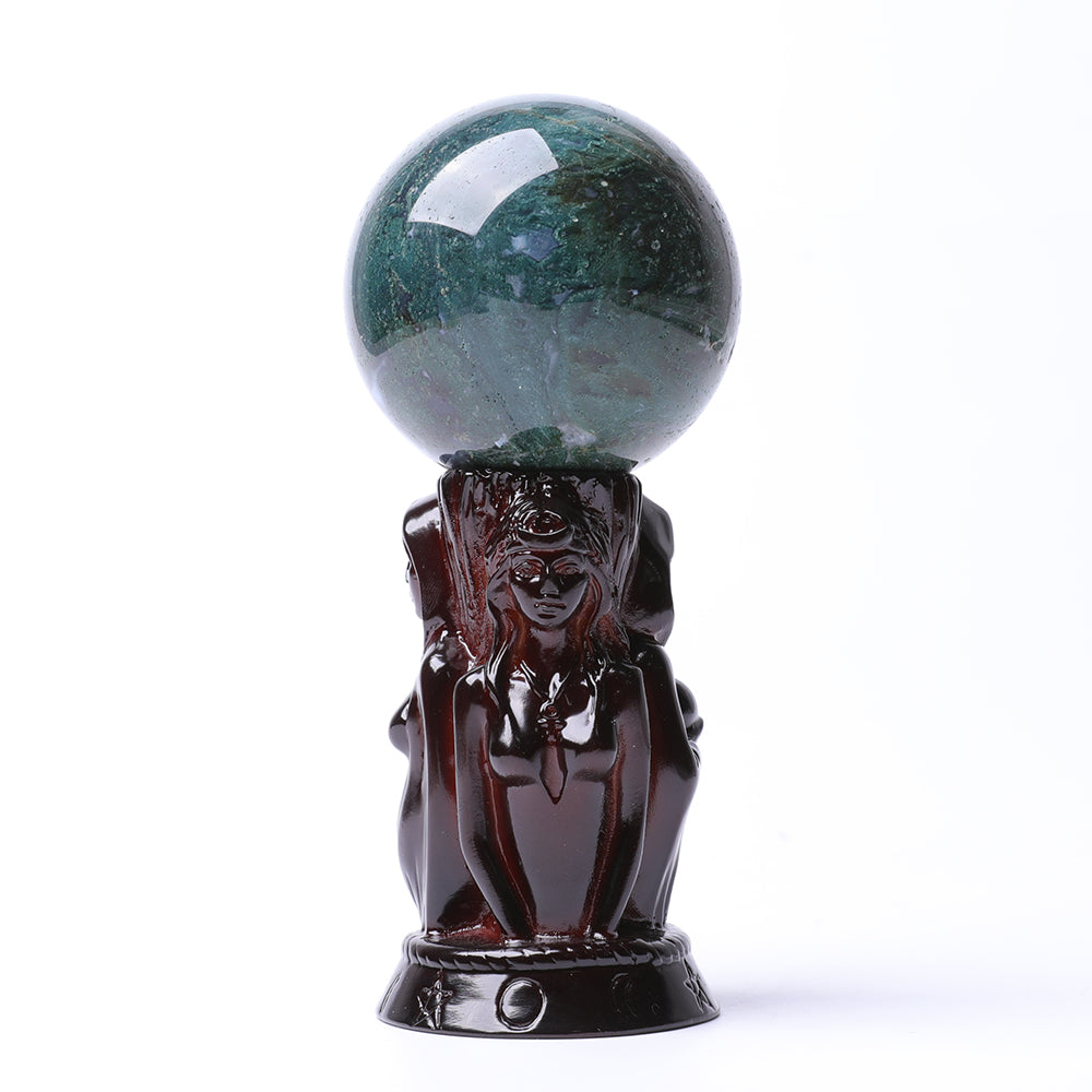 8.5cm Resin Goddess Statue Crystal Display Stand
