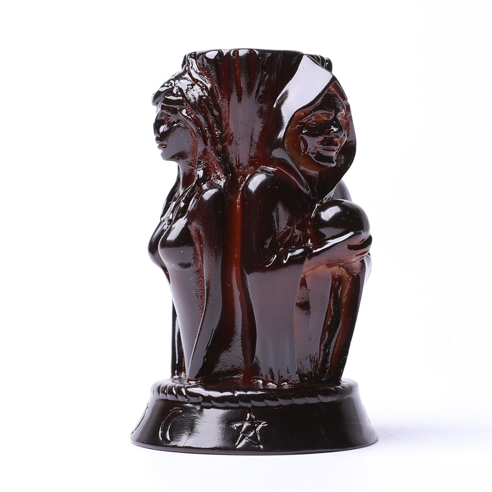 8.5cm Resin Goddess Statue Crystal Display Stand