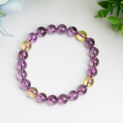8.5mm Ametrine Healing Bracelet for Spiritual Protection