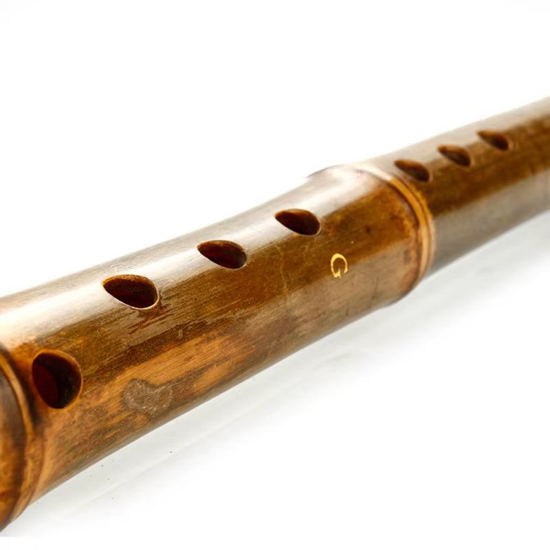 Left Handed Vertical Bamboo Flute Key G Brown Musical Instruments Traditional Chinese Handmade Woodwind Instrument Xiao