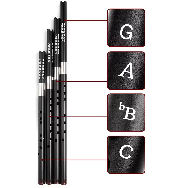 Chinese Vertical Metal Chinese Xiao Flute 8 Holes A/B/C/Gkey Mirror Effect Inner Short No Crack No Mildew