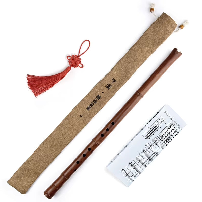 8 Hole Xiao Flute G Key Redwood Flauta Instrumento Musical Professional Transverse Bamboo Opening Flute