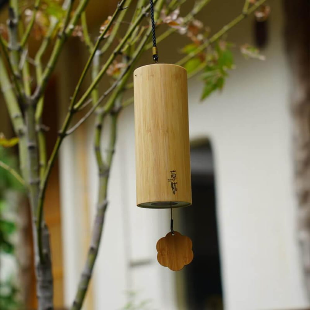 8-Note Bamboo Wind Chime for Indoor & Outdoor Use | C Am Dm G Chords - Wind Chime - On sale