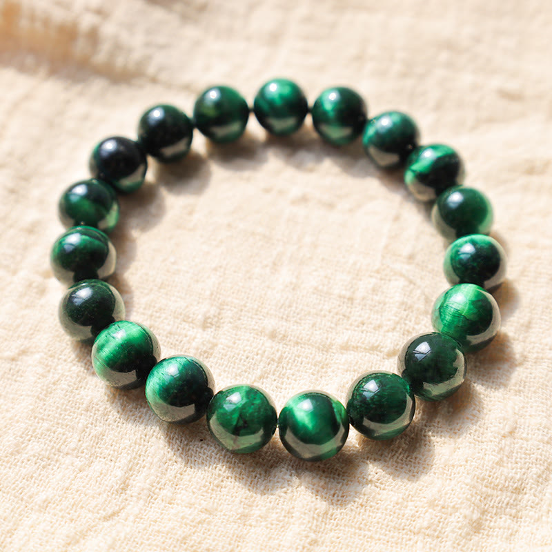 8mm Green Tiger Eye Growth Healing Bracelet