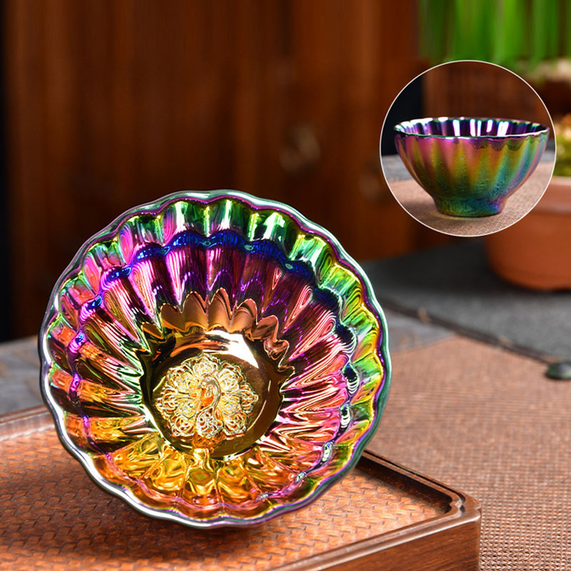 Authentic Lotus Peacock Jian Zhan Tea Cup 120ml