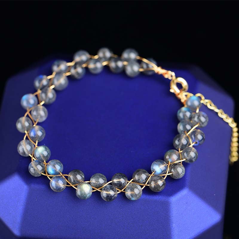 Adjustable Natural Moonstone Love Blessing Bracelet