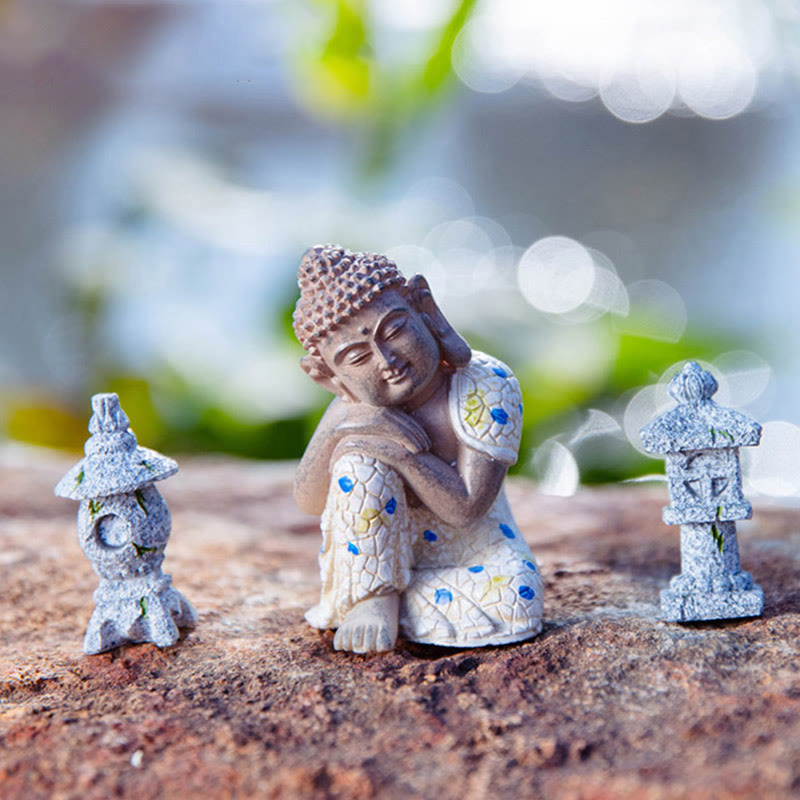 Meditating Zen Buddha Resin Statue for Serenity & Calm