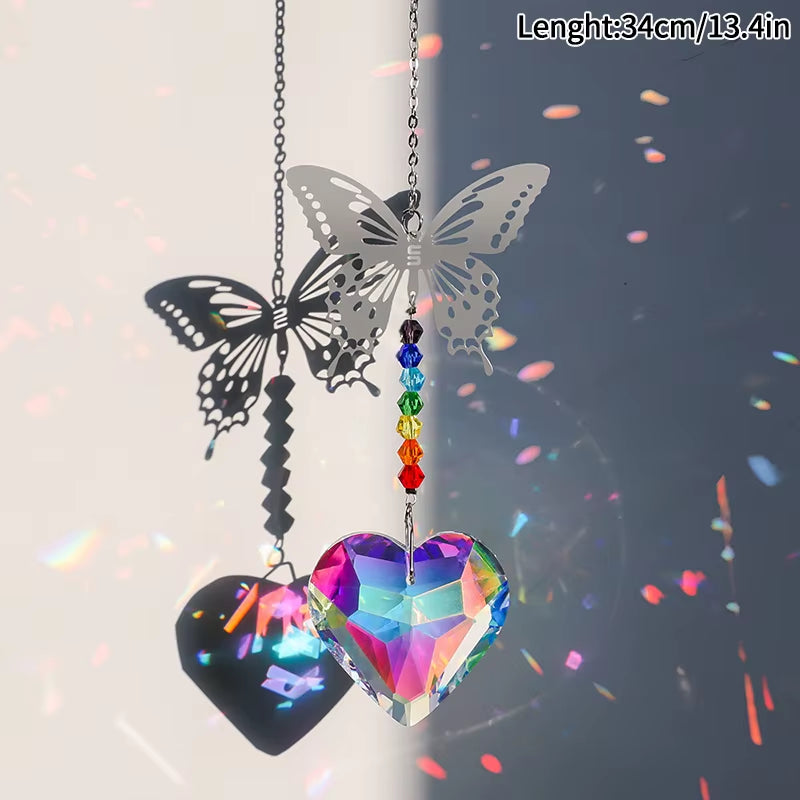 Butterfly Wind Chime Suncatcher Garden Crafts Ins Hanging Chimes Outdoor Garden Pendent Room Decor Home Hanging Decora방꾸미기 아이템