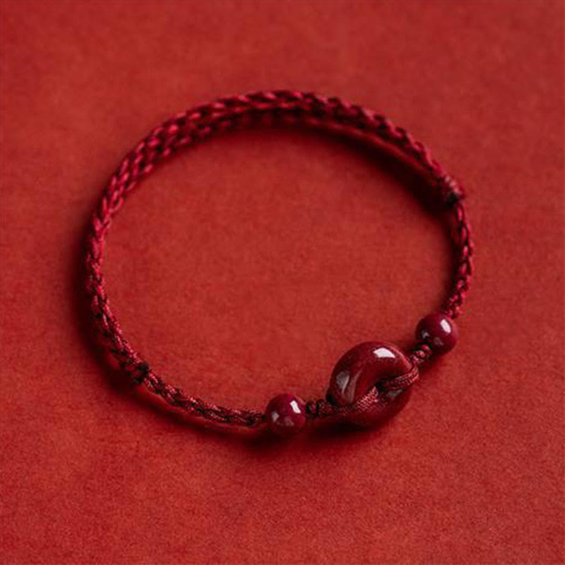Cinnabar Peace Buckle Bracelet | Safe & Healthy Charm String