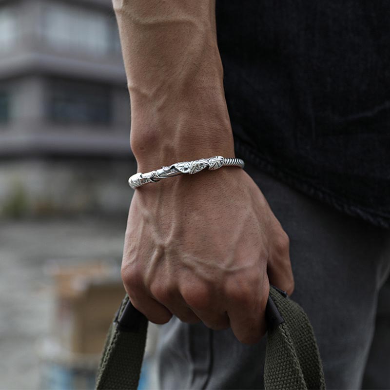 White Copper Lotus Bracelet for Wealth & Healing | Unisex