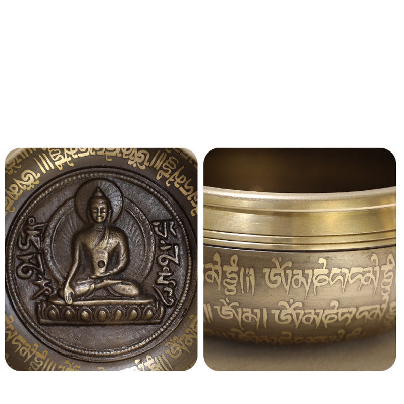 Tibetan Copper Singing Bowl 4.33IN for Meditation Focus