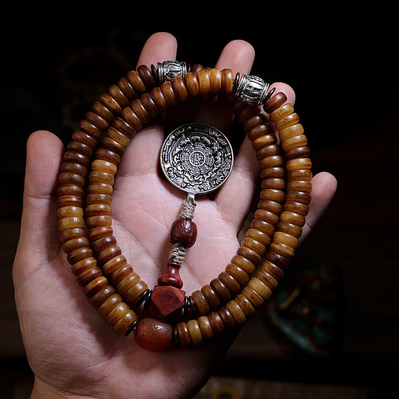 Pixiu Bracelet in Yak Bone for Spiritual Balance & Protection