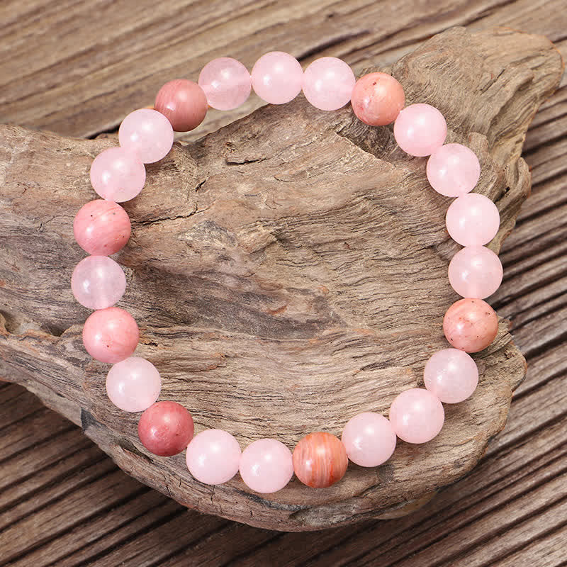 8mm Rose Quartz Love Bracelet for Self-Acceptance