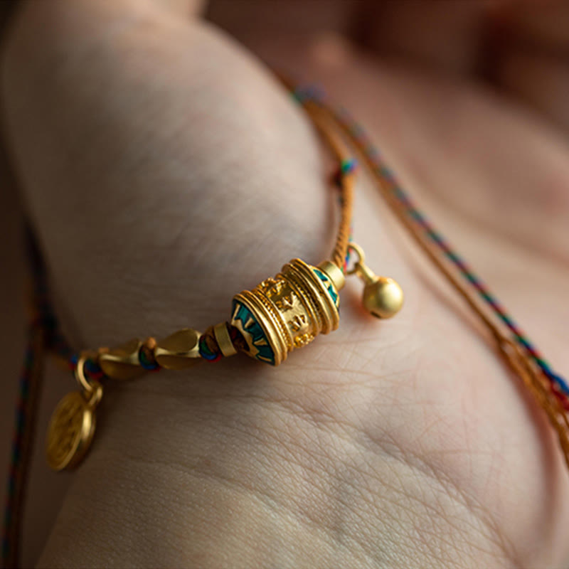 Om Mani Padme Hum Red String Bracelet for Protection & Strength