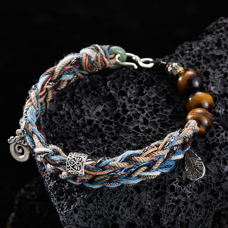 925 Sterling Silver Tiger Eye Willpower Bracelet Handmade