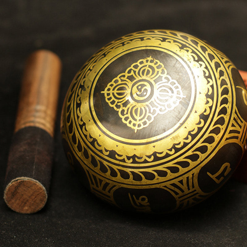 Copper Tibetan Singing Bowl for Meditation and Healing 5.12IN